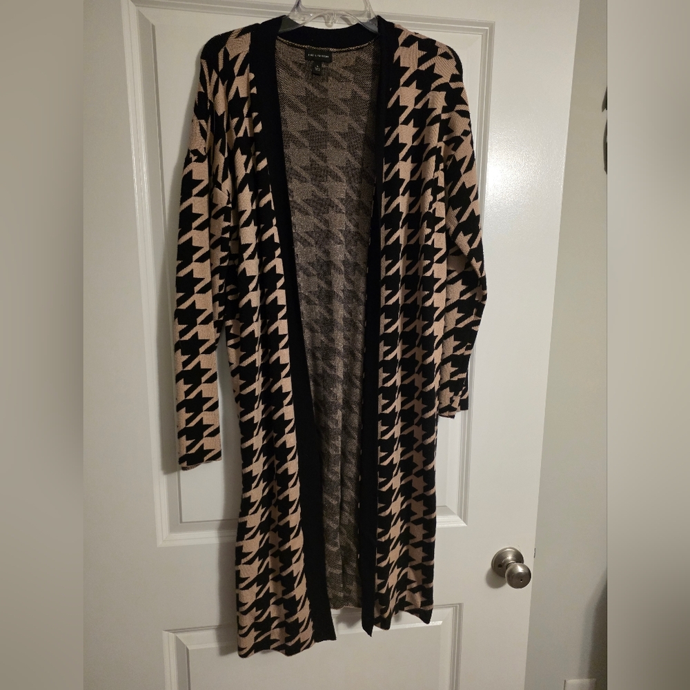 The Limited Black and Tan Knit Cardigan